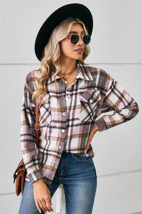 Collared Plaid Shacket